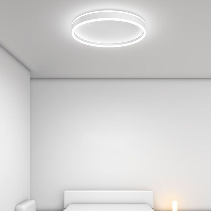 Arisha nowoczesna lampa sufitowa montowana bezpośrednio okrągła LED metalowa, biała/czarna