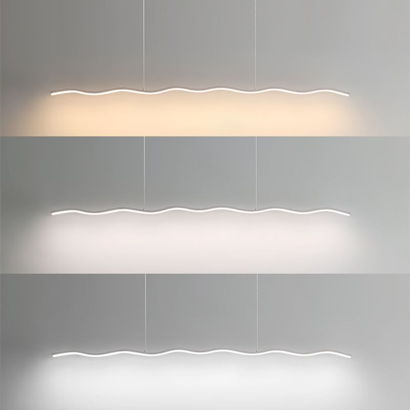 Arisha Wave liniowy lampa wisząca, czarny/biały