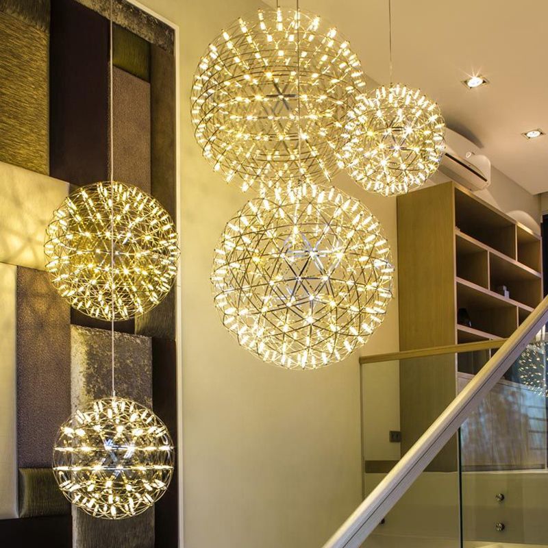 Arisha żyrandol wiszący w stylu Art Deco z abażurem Firework Orbit