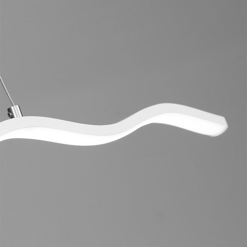 Arisha Wave liniowy lampa wisząca, czarny/biały