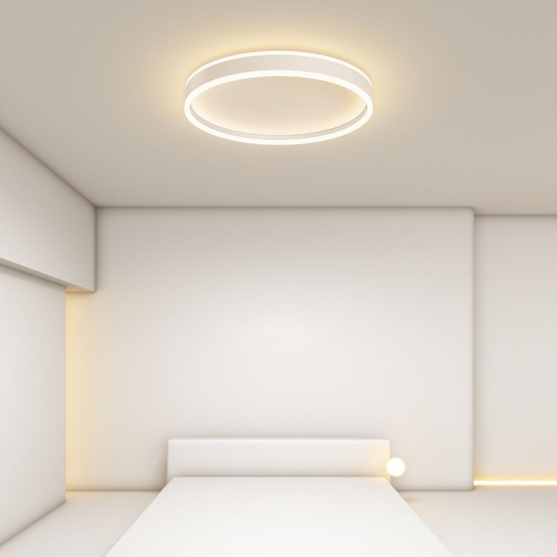 Arisha nowoczesna lampa sufitowa montowana bezpośrednio okrągła LED metalowa, biała/czarna
