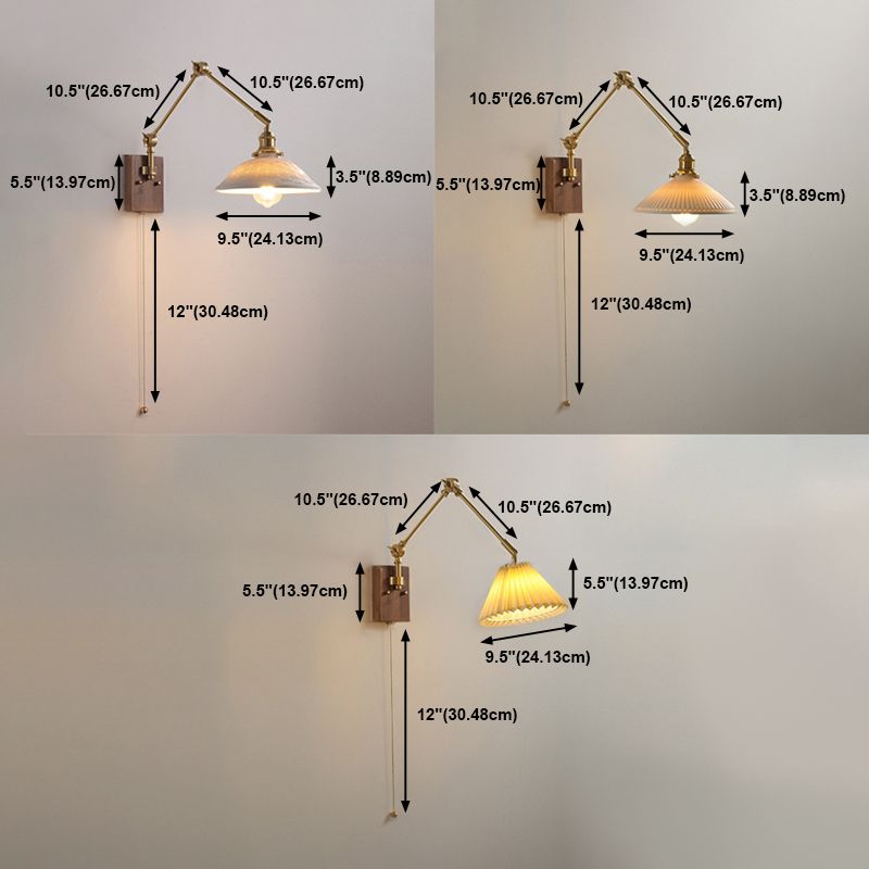 Muto lampa ścienna nowoczesna, składana i regulowana, metalowa, do pokoju studyjnego