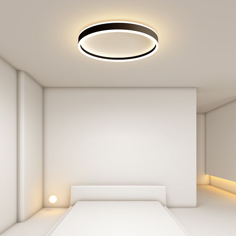 Arisha nowoczesna lampa sufitowa montowana bezpośrednio okrągła LED metalowa, biała/czarna