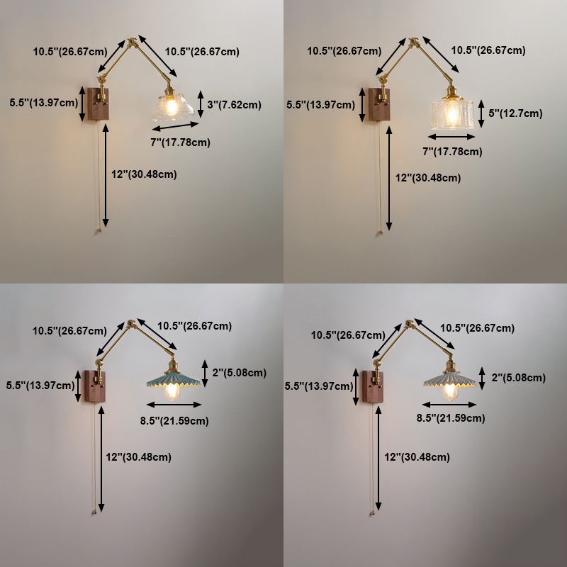 Muto lampa ścienna nowoczesna, składana i regulowana, metalowa, do pokoju studyjnego