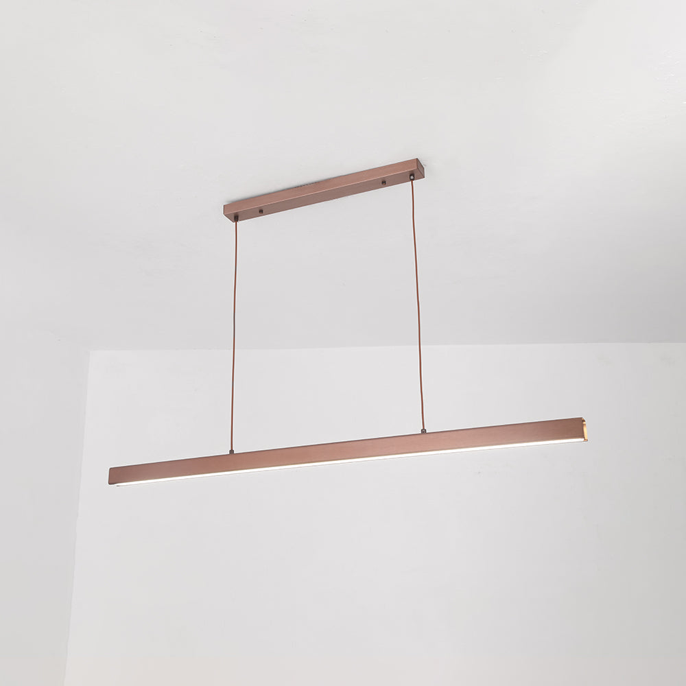 Lerin nowoczesna lampa wisząca liniowa LED czarna/braun