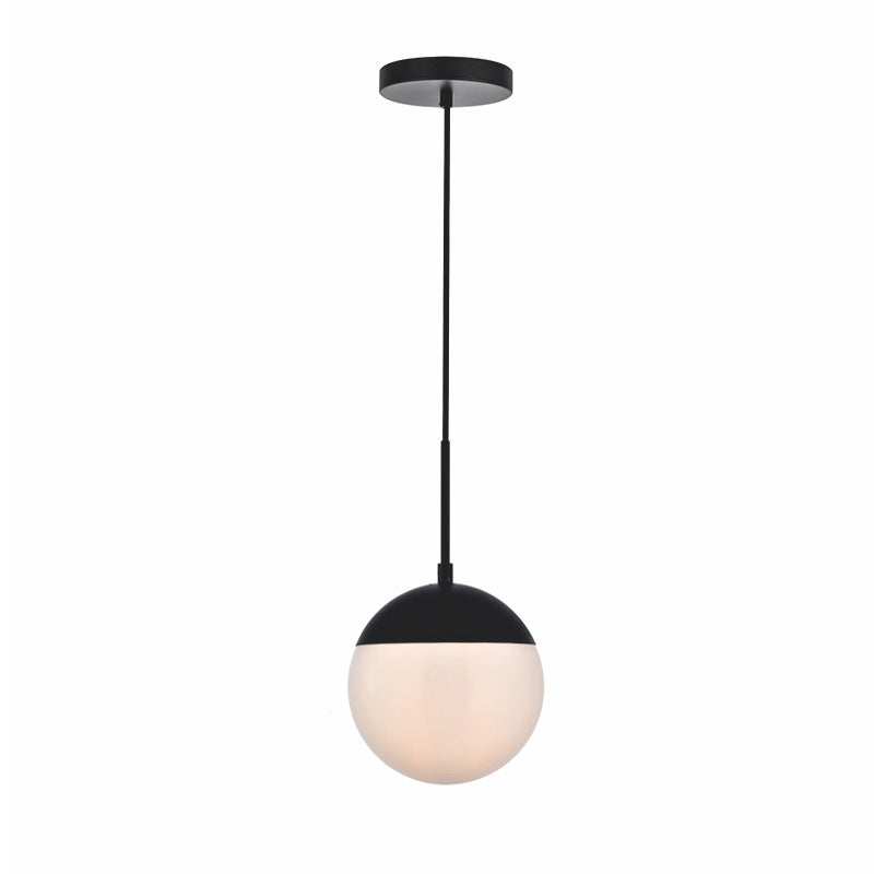 Hallie nowoczesna lampa wisząca ze szkła i metalu do salonu, jadalni lub sypialni