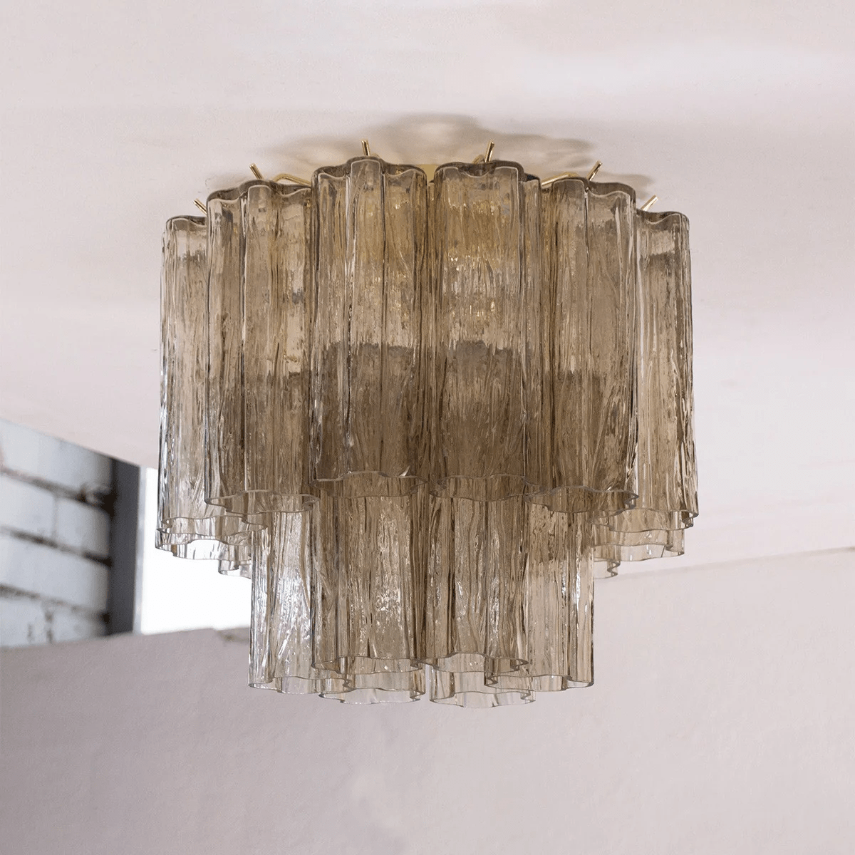 Serin lampa sufitowa w stylu Waterfall, kolor różowy