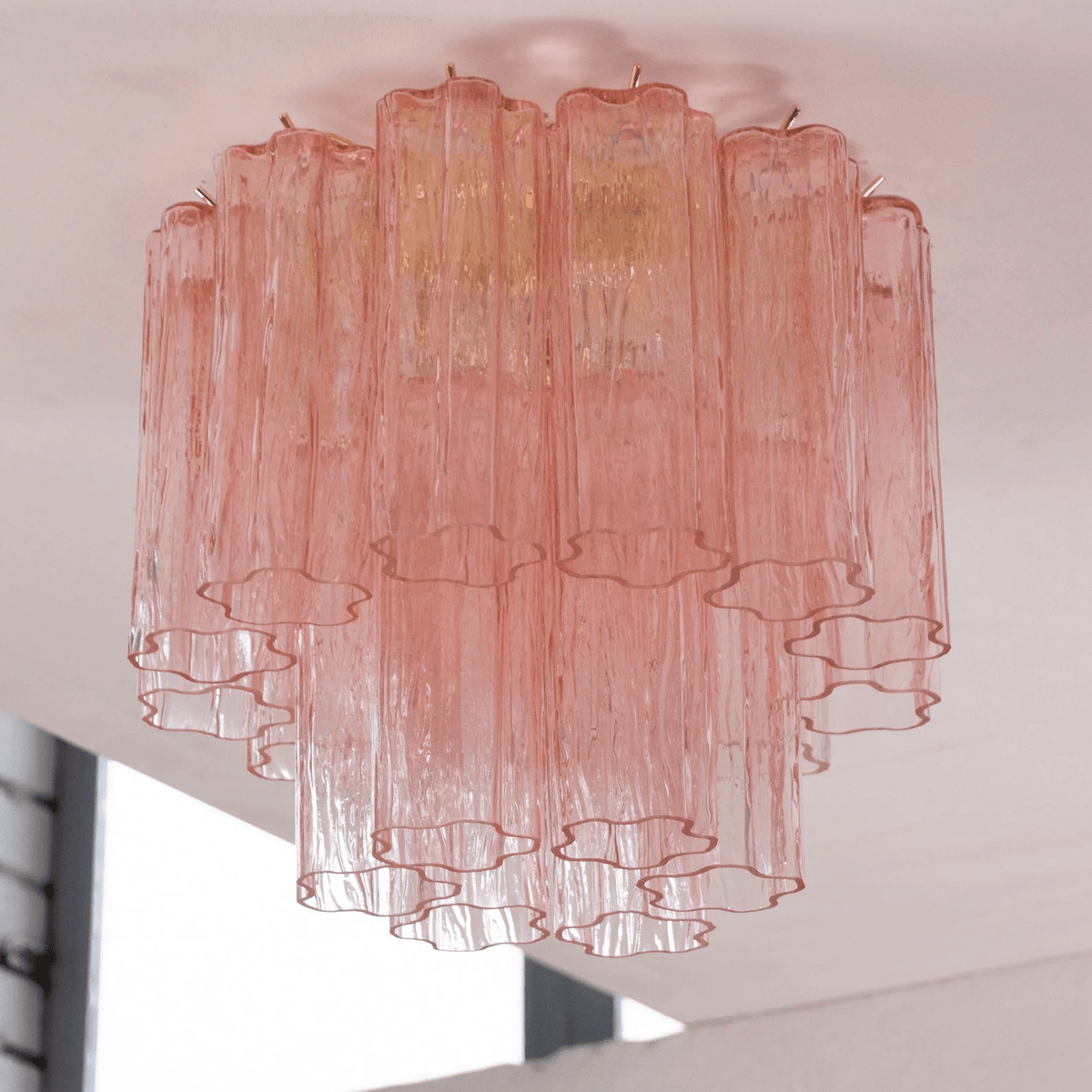 Serin lampa sufitowa w stylu Waterfall, kolor różowy