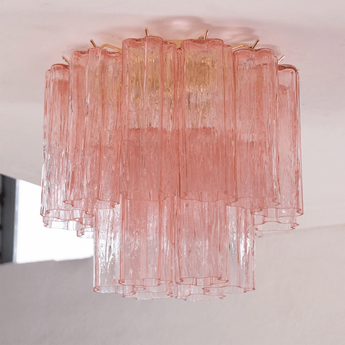 Serin lampa sufitowa w stylu Waterfall, kolor różowy