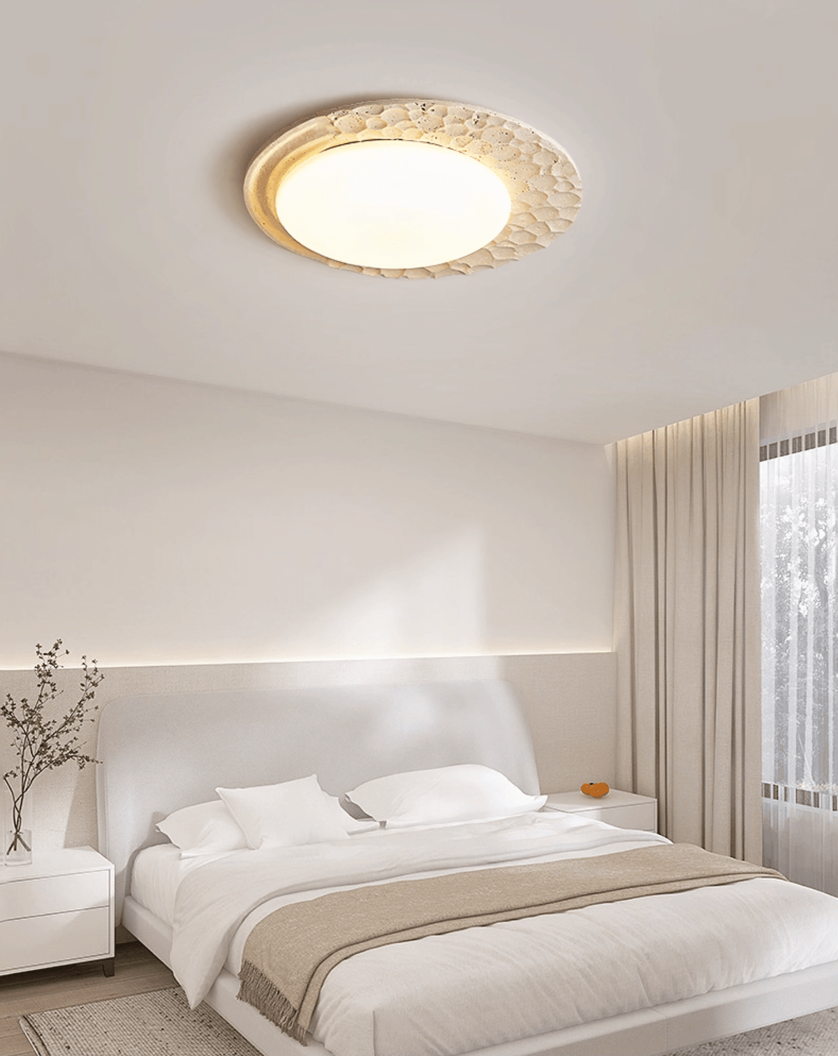 Ivsoris nowoczesna lampa sufitowa z żółtym travertynem