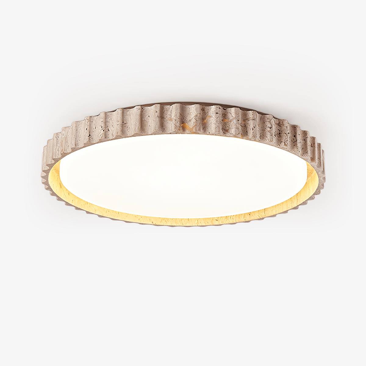 Obsidian Fluted Ring Travertine lampa sufitowa