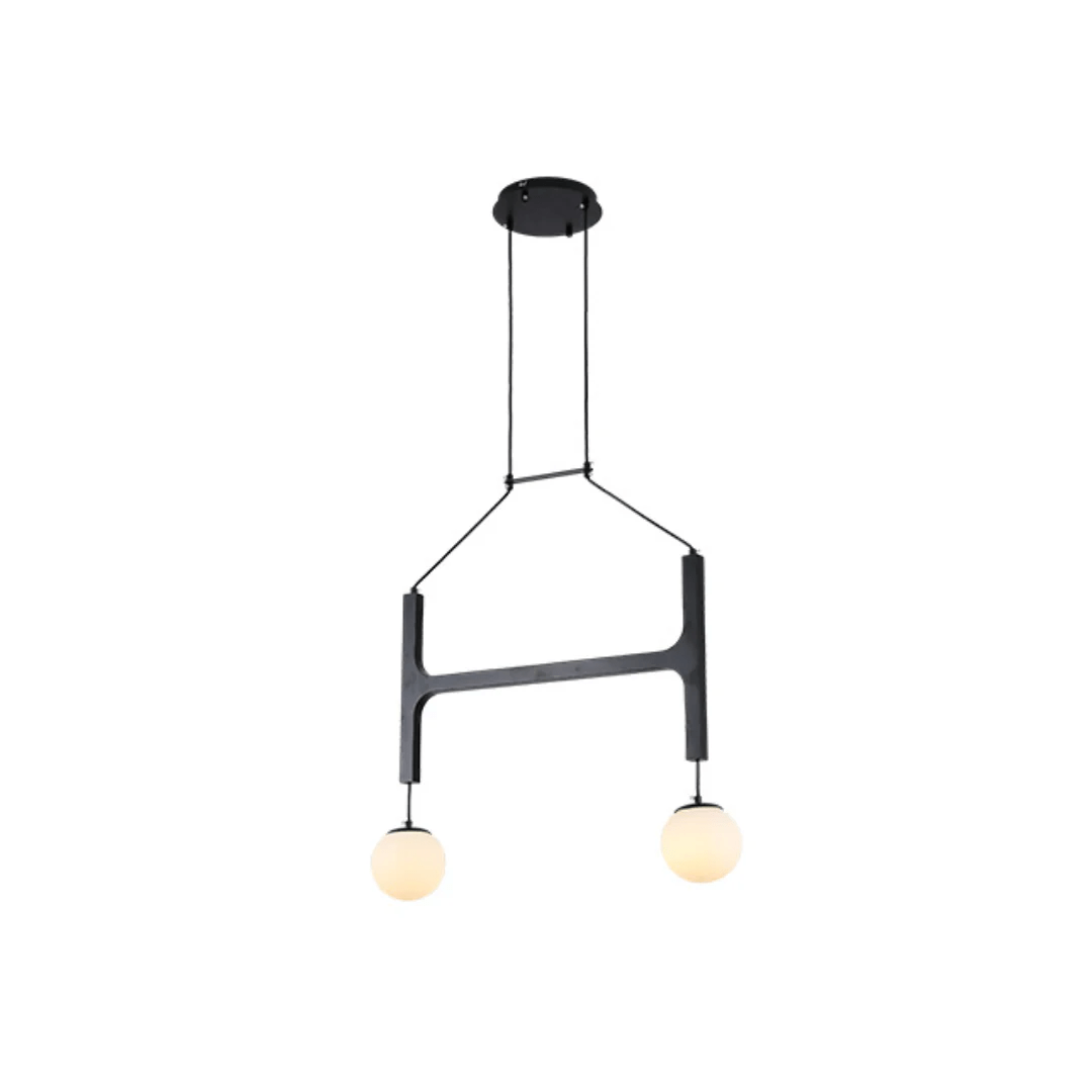 Xylocube geometryczna lampa wisząca ze szkła i drewna