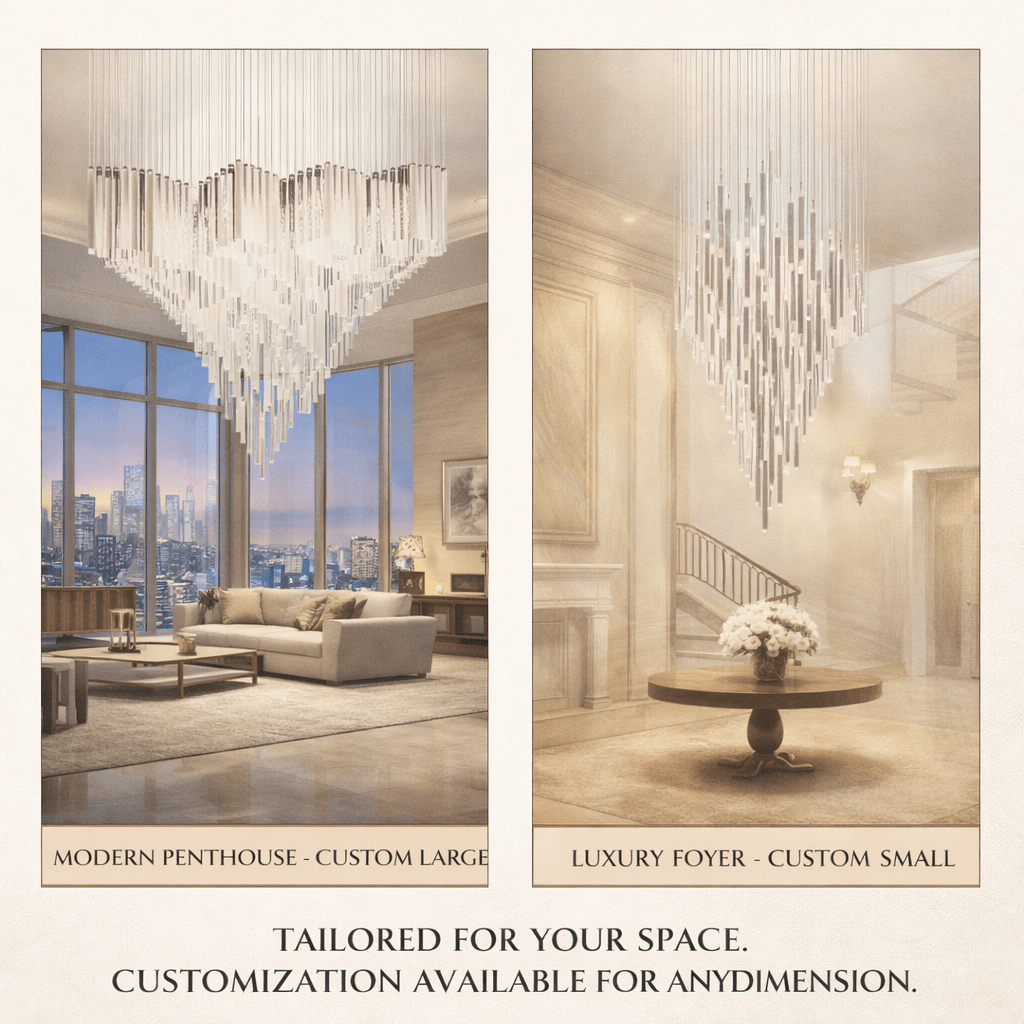 Lucanielle Diamond Cloud Strata żyrandol na zamówienie