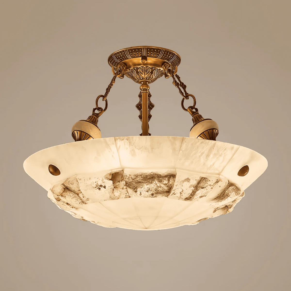 Dorevaux lampa sufitowa z alabastrem