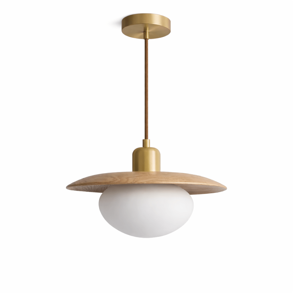 Solmere Alabaster drewniana lampa wisząca