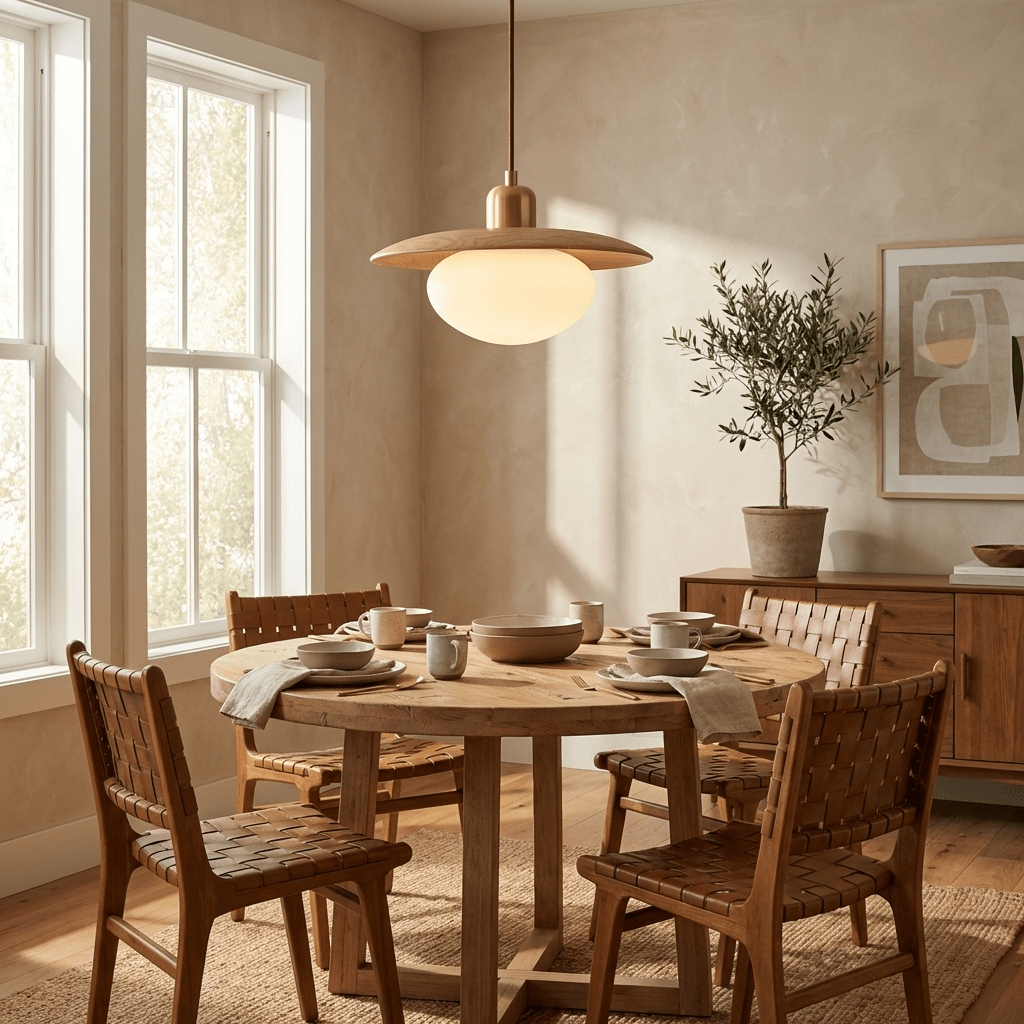 Solmere Alabaster drewniana lampa wisząca