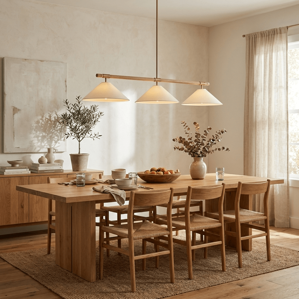 Linen Cone liniowy żyrandol