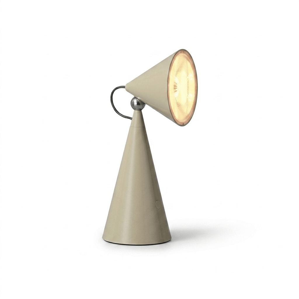 Ładowalna lampa stołowa stożkowa