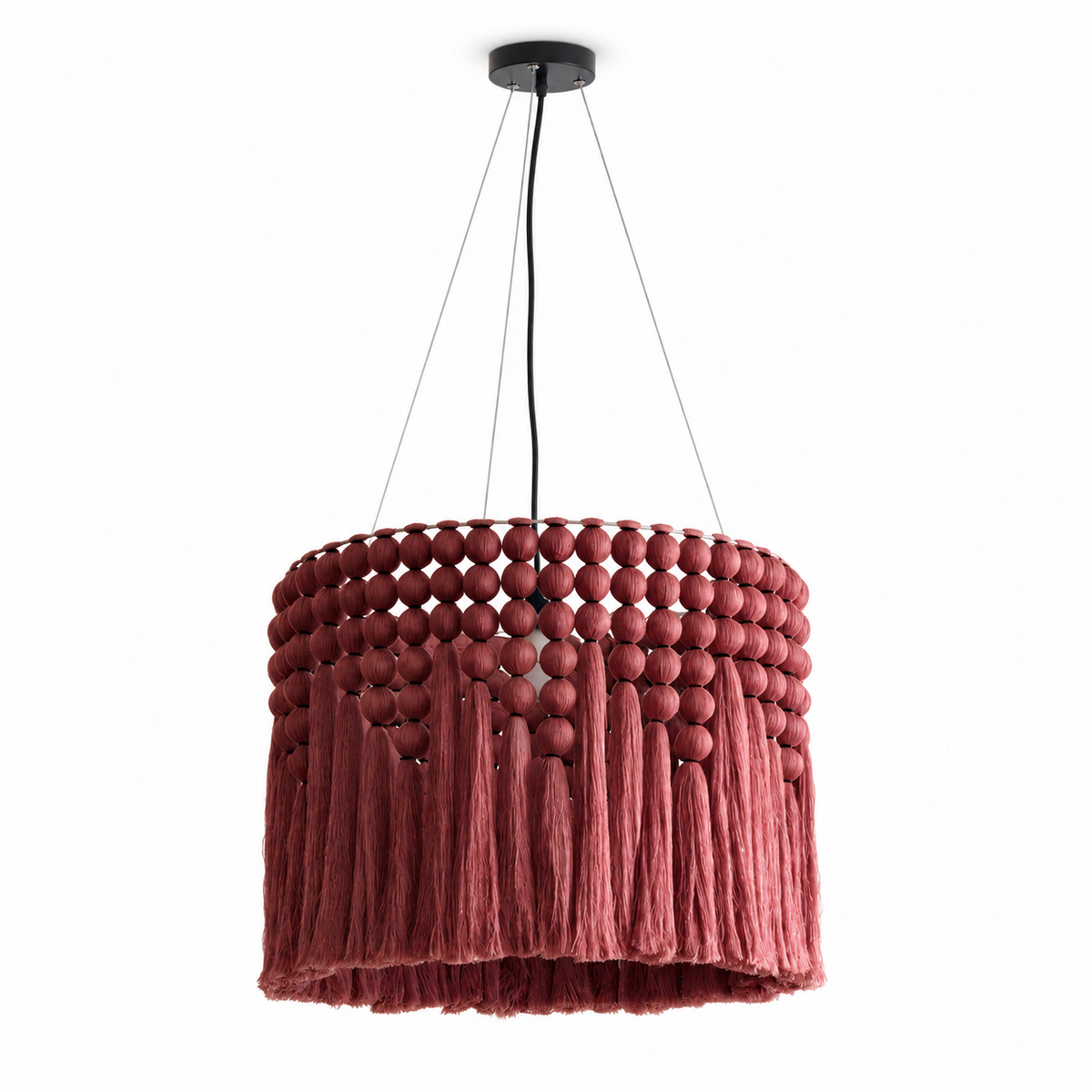 Verleigh Lampa Wisząca Makramowa Z Frędzlami