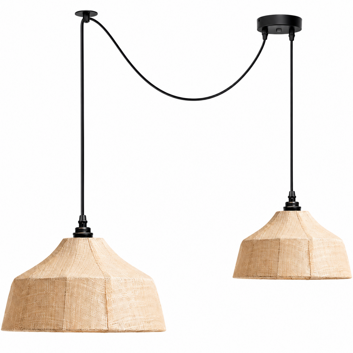 Kirkhurst Lampa wisząca z włókna tkanego