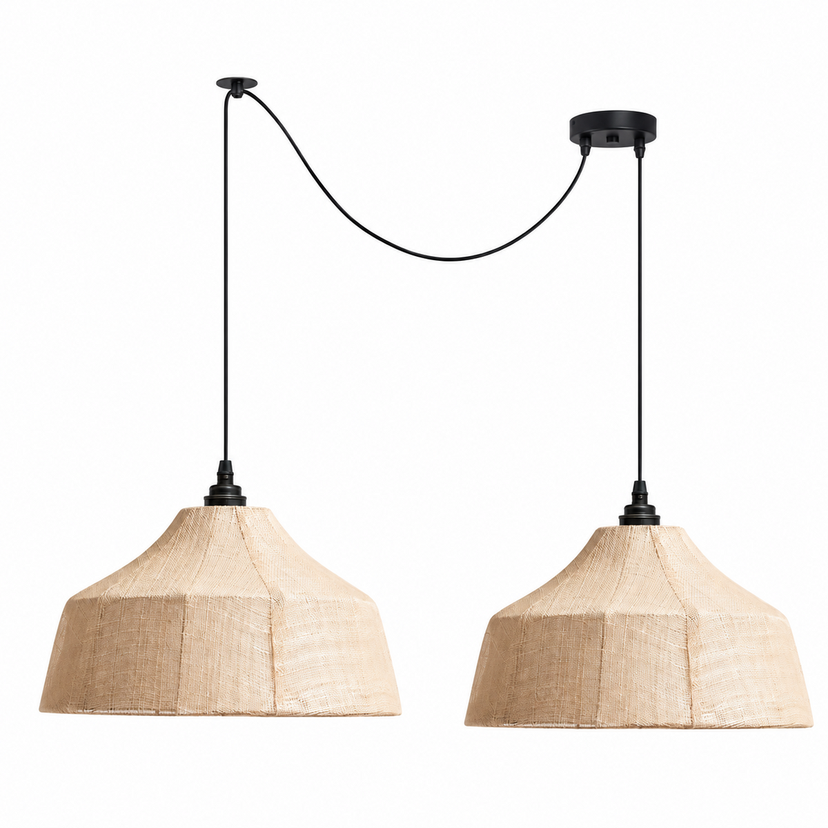 Kirkhurst Lampa wisząca z włókna tkanego