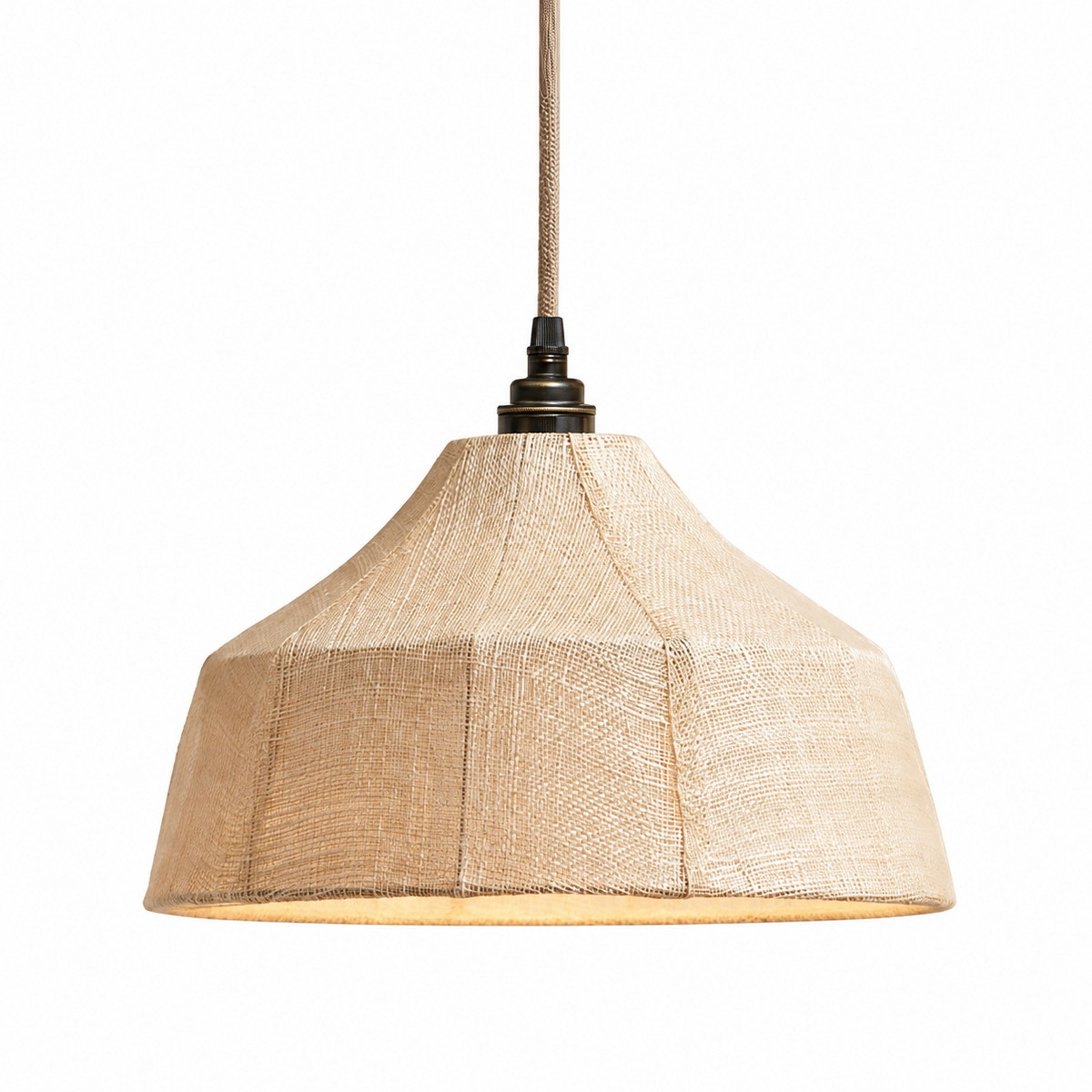 Kirkhurst Lampa wisząca z włókna tkanego