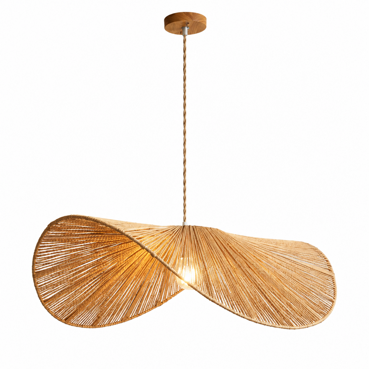 Norvencombe Lampa wisząca z papierowego sznurka