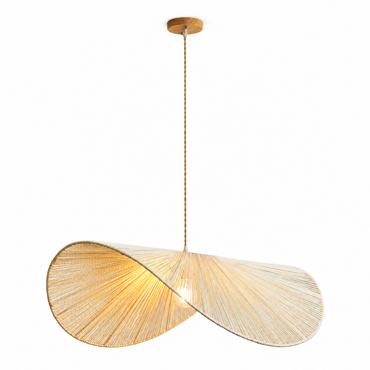 Norvencombe Lampa wisząca z papierowego sznurka