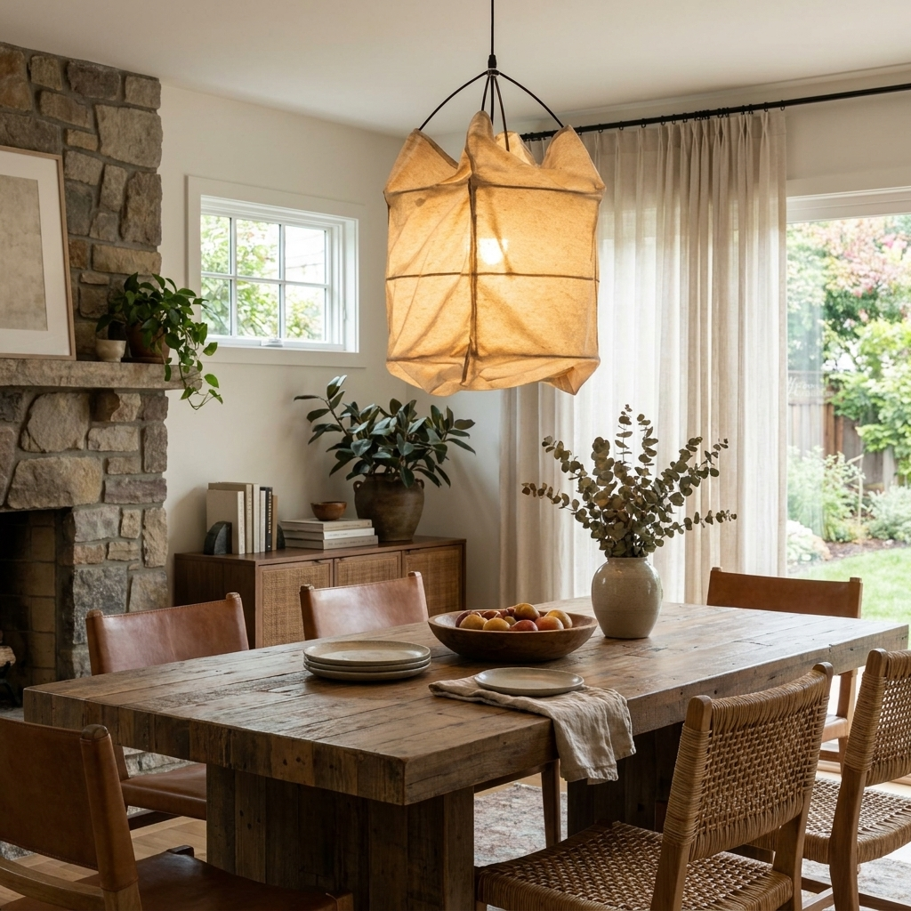 Southvale2 Lampa wisząca z tkaninowym kloszem
