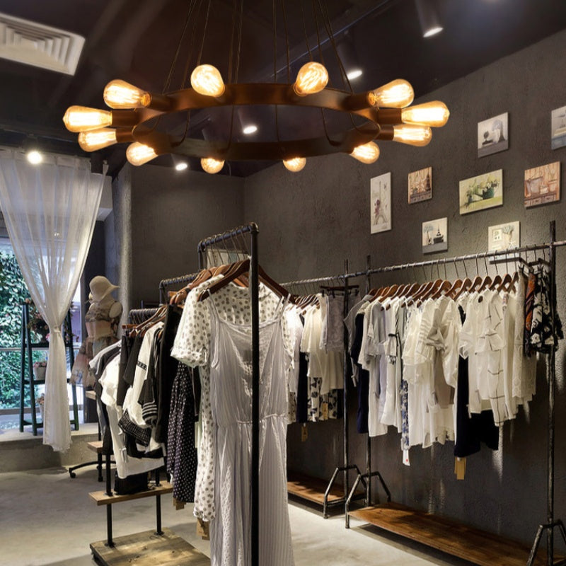 Silva Vintage LED żyrandol brązowy metalowy salon/kawiarnia