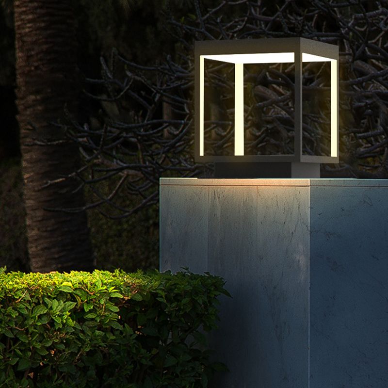 Ray nowoczesna zewnętrzna lampa słupowa z metalu LED