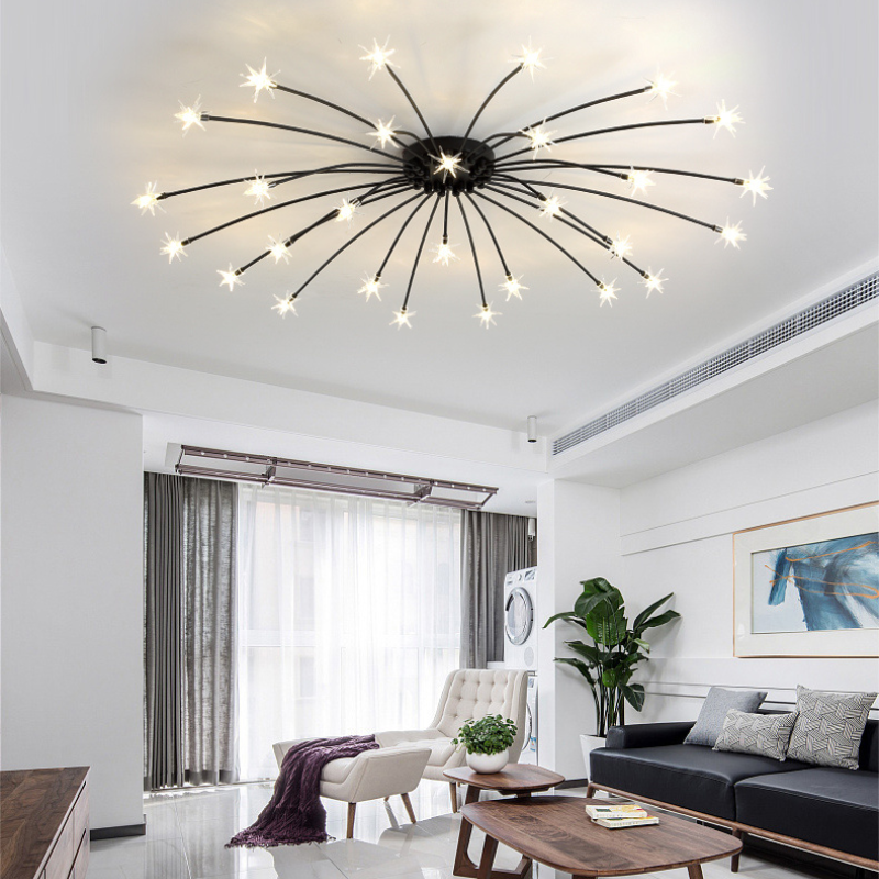 Arisha żyrandol w stylu Art Deco ze wzorem gwiazd