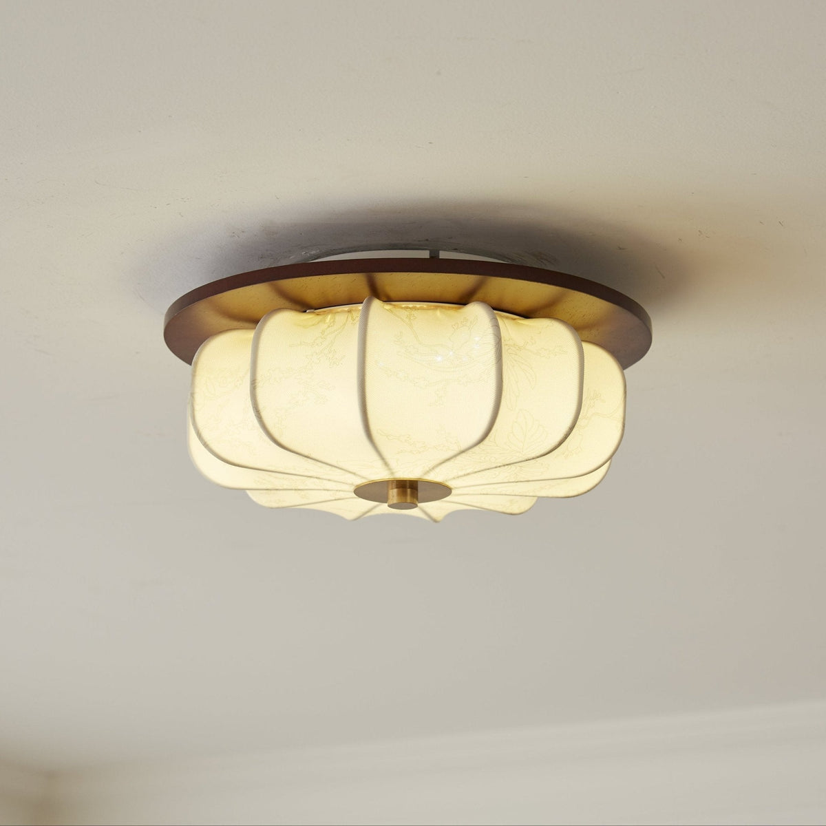 Lampa sufitowa Elowen z płótna