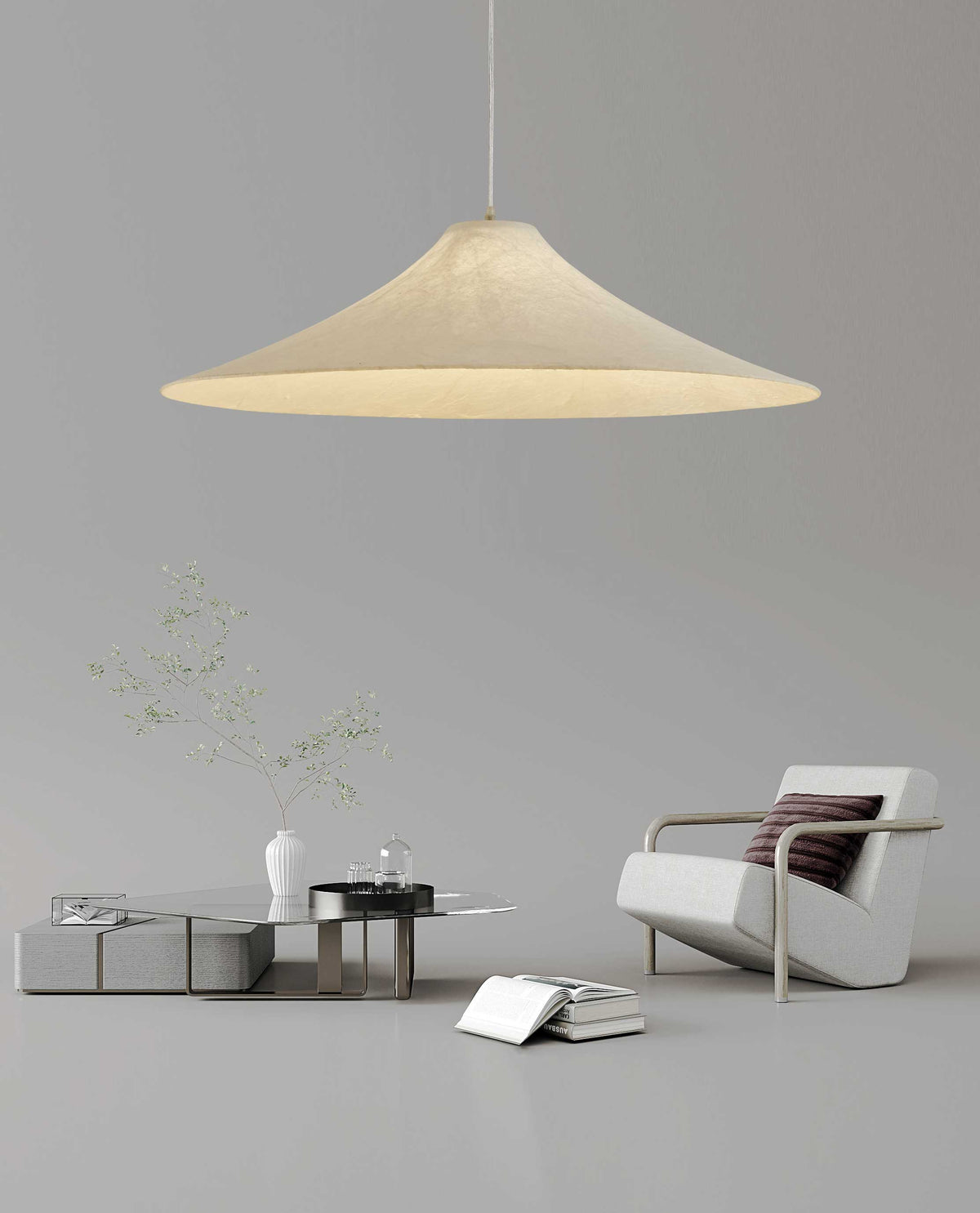 Abbotswell nowoczesna minimalistyczna lampa wisząca ze szkła naturalnego