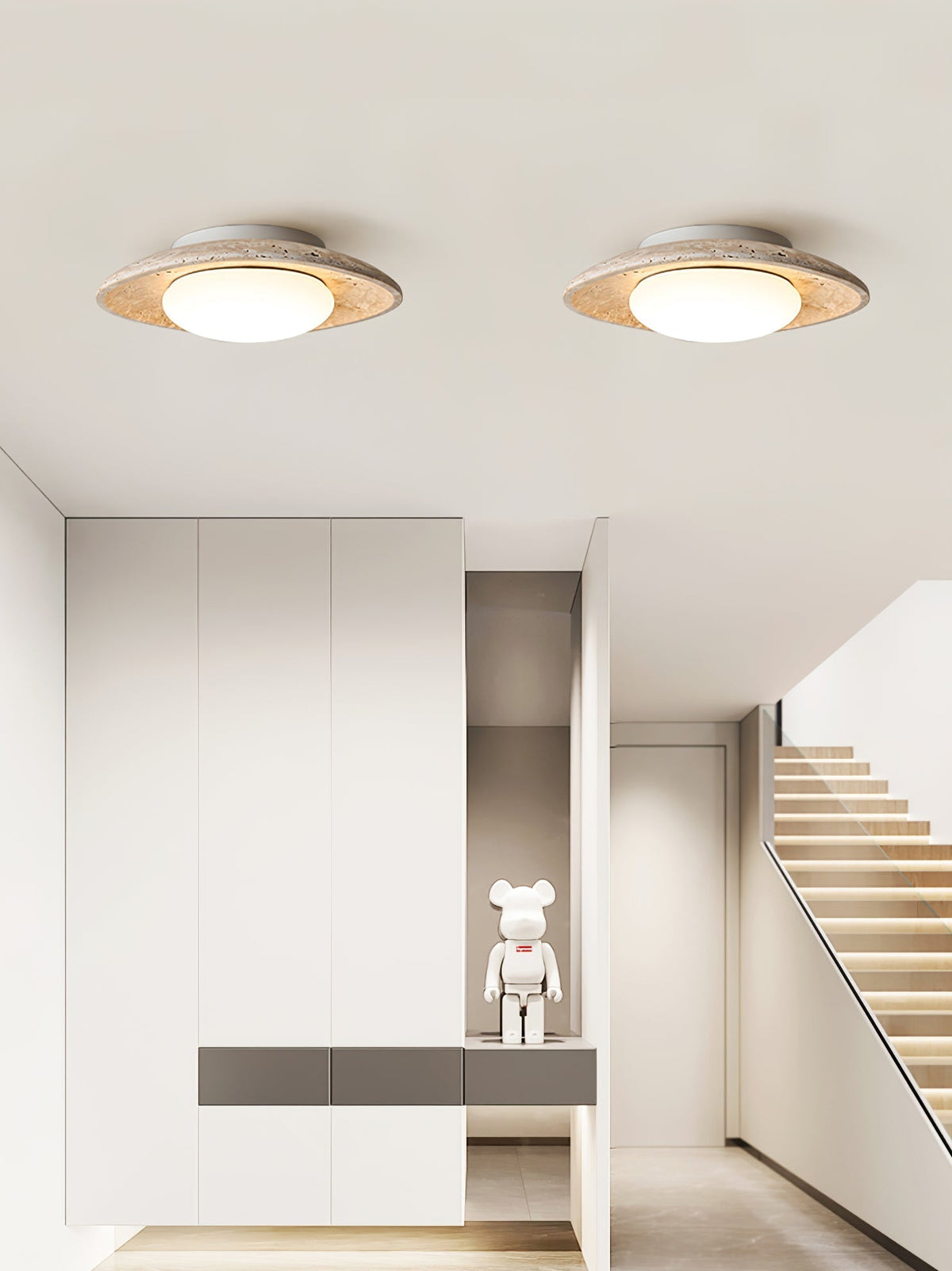 Serinora lampa sufitowa w travertynie