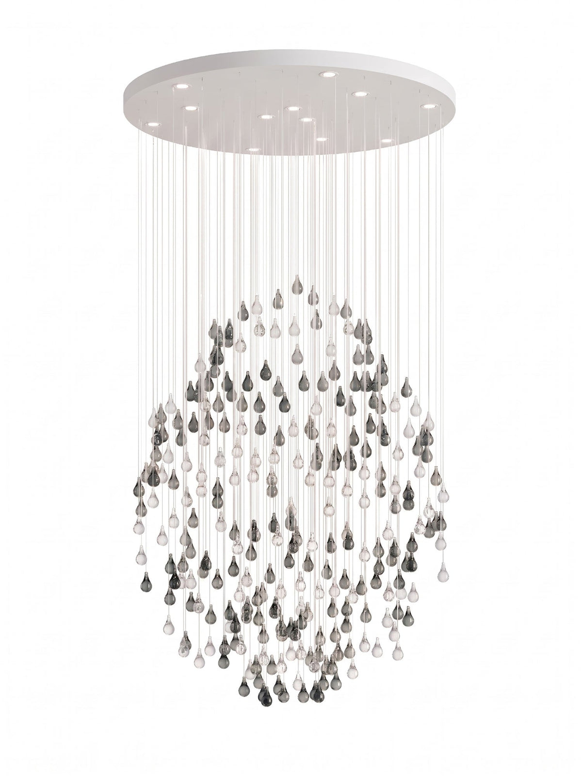 Droplets Cascading żyrandol ze szkła
