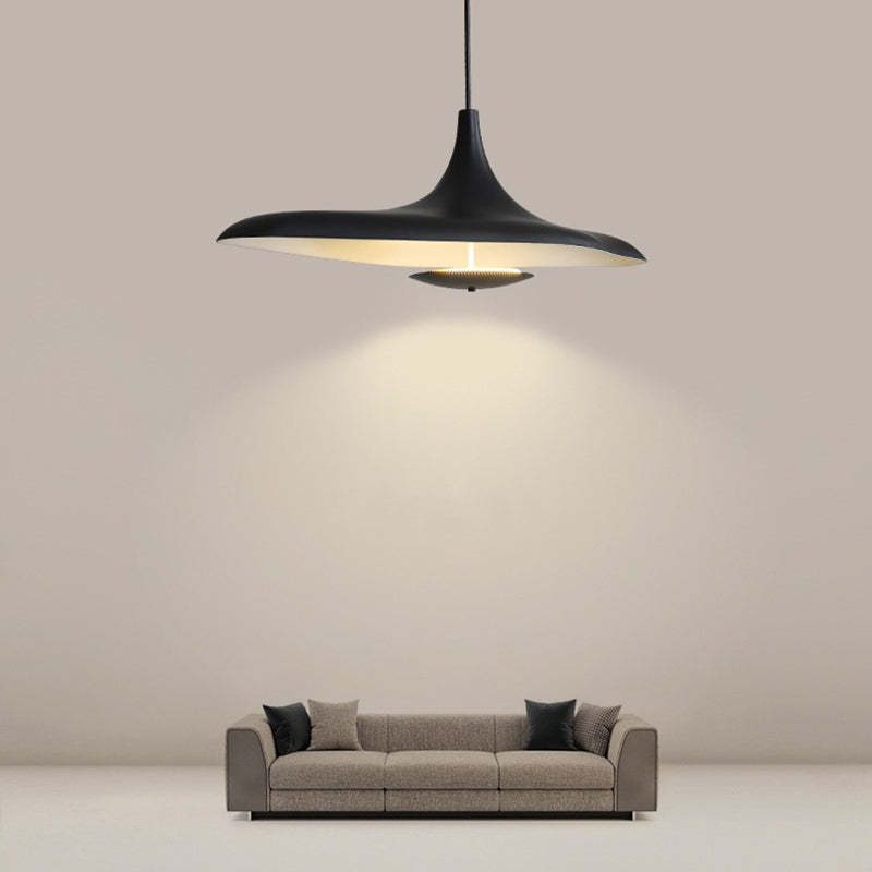 Arisha nowoczesna minimalistyczna lampa wisząca z tworzywa sztucznego w kolorze czarnym/białym