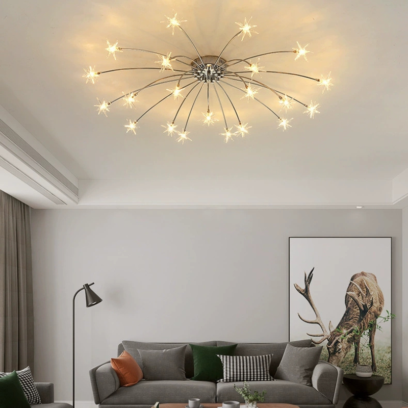 Arisha żyrandol w stylu Art Deco ze wzorem gwiazd