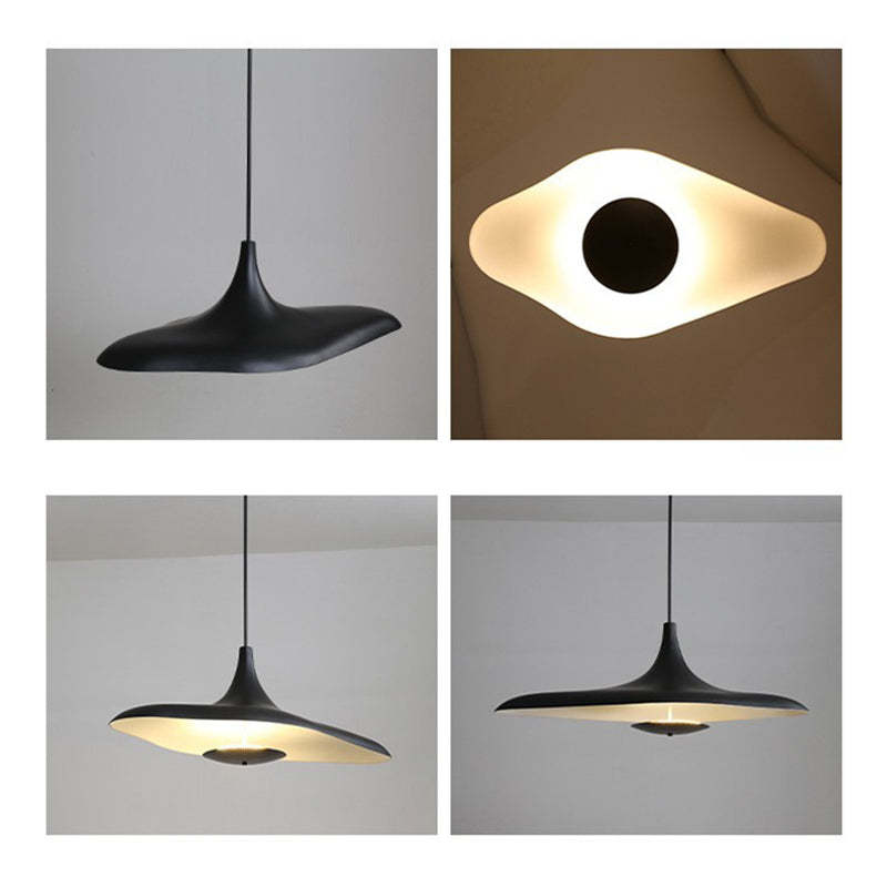 Arisha nowoczesna minimalistyczna lampa wisząca z tworzywa sztucznego w kolorze czarnym/białym