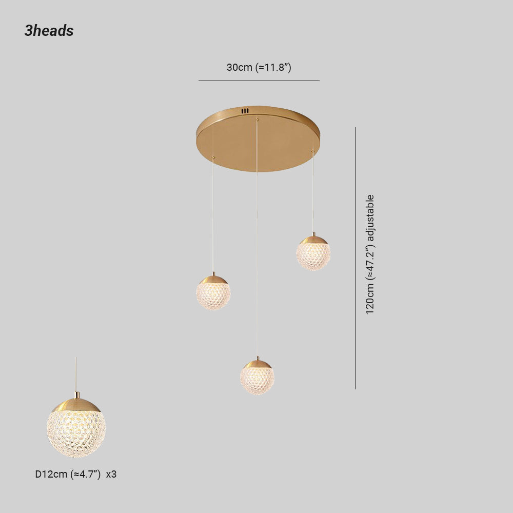Arisha wielostopniowa nowoczesna lampa wisząca w stylu Art Deco Jibril, złoto