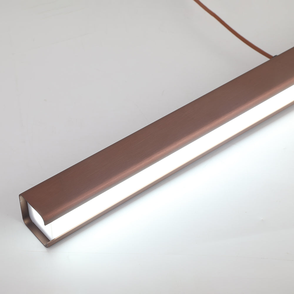 Lerin nowoczesna lampa wisząca liniowa LED czarna/braun
