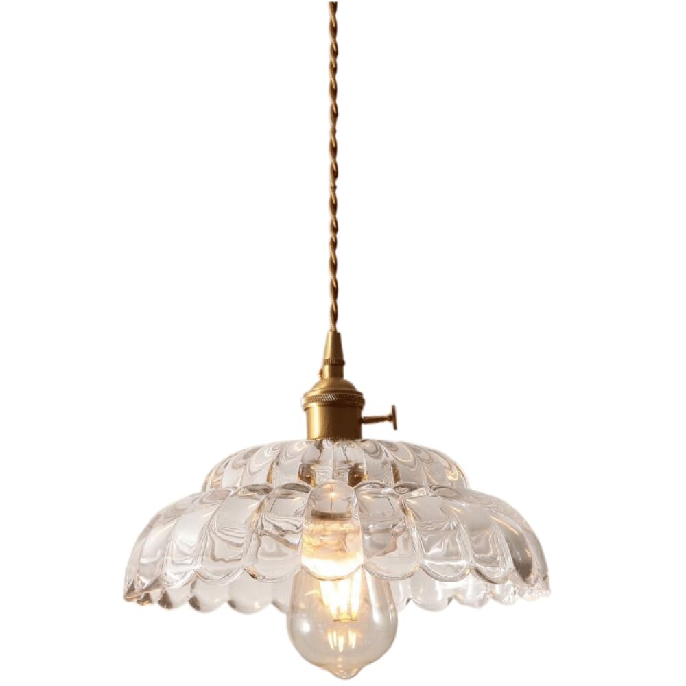 Valentina vintage lampa wisząca ze szkła metalowego do sypialni/jadalni