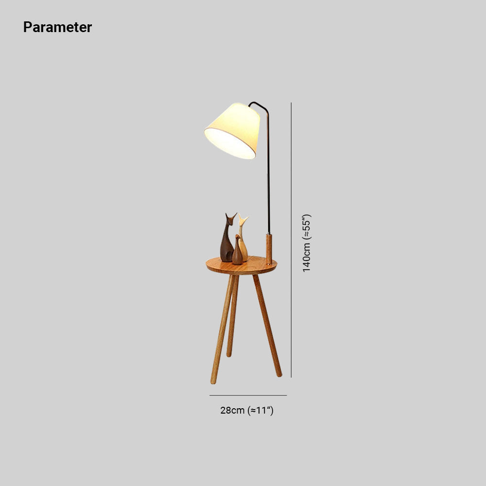 Ozawa Fable lampa stojąca z podstawą, 2 kolor drewniany