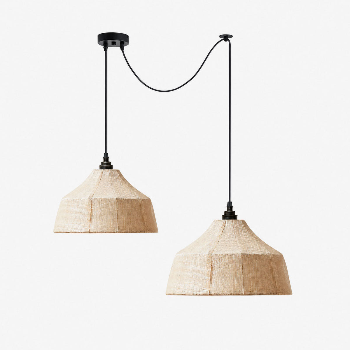 Kirkhurst Lampa wisząca z włókna tkanego