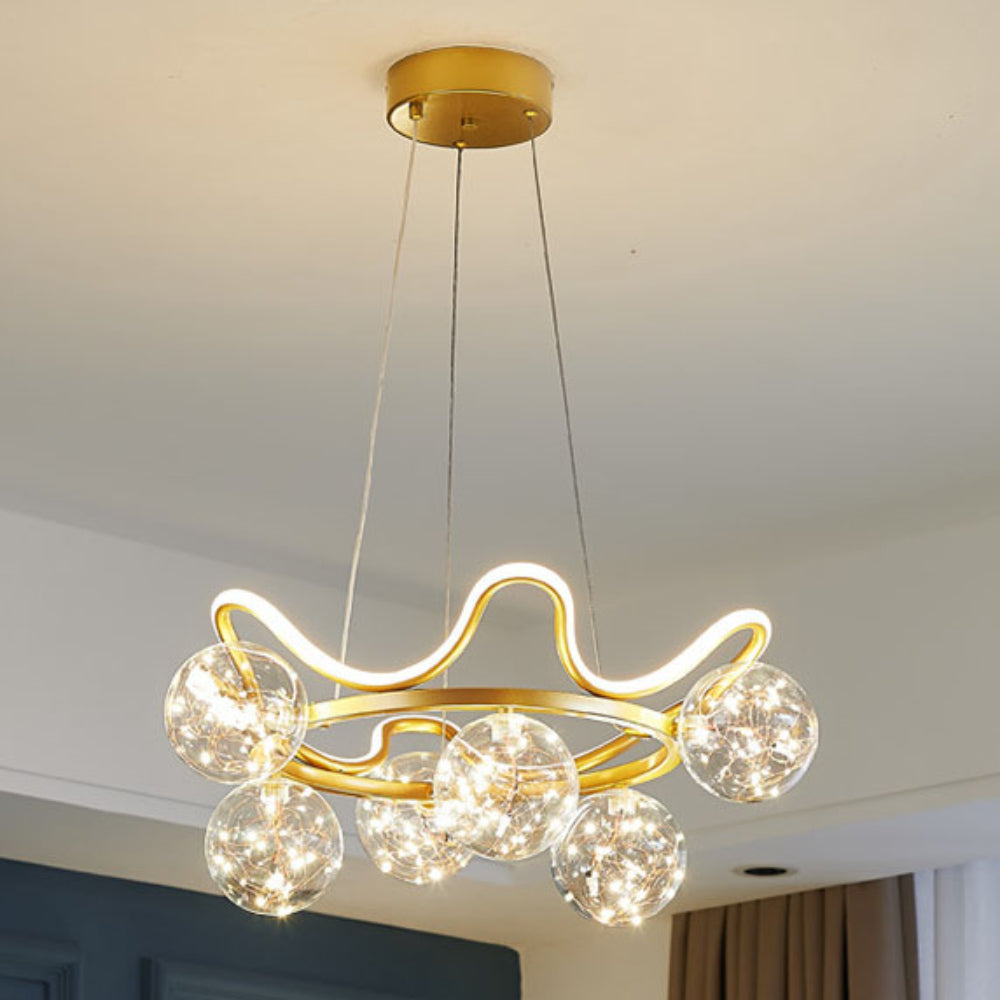 Madina żyrandol w stylu nordyckim z motywem gwiazdy metalowy salon/restauracja
