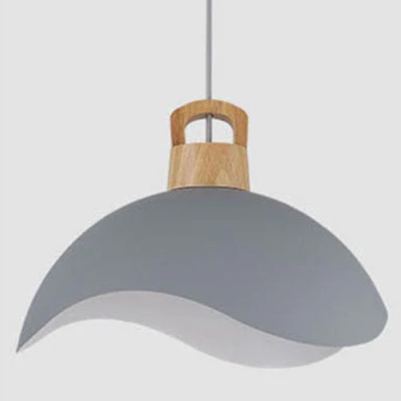Valentina kolorowe abażury pojedyncze lampy wiszące, drewno i metal