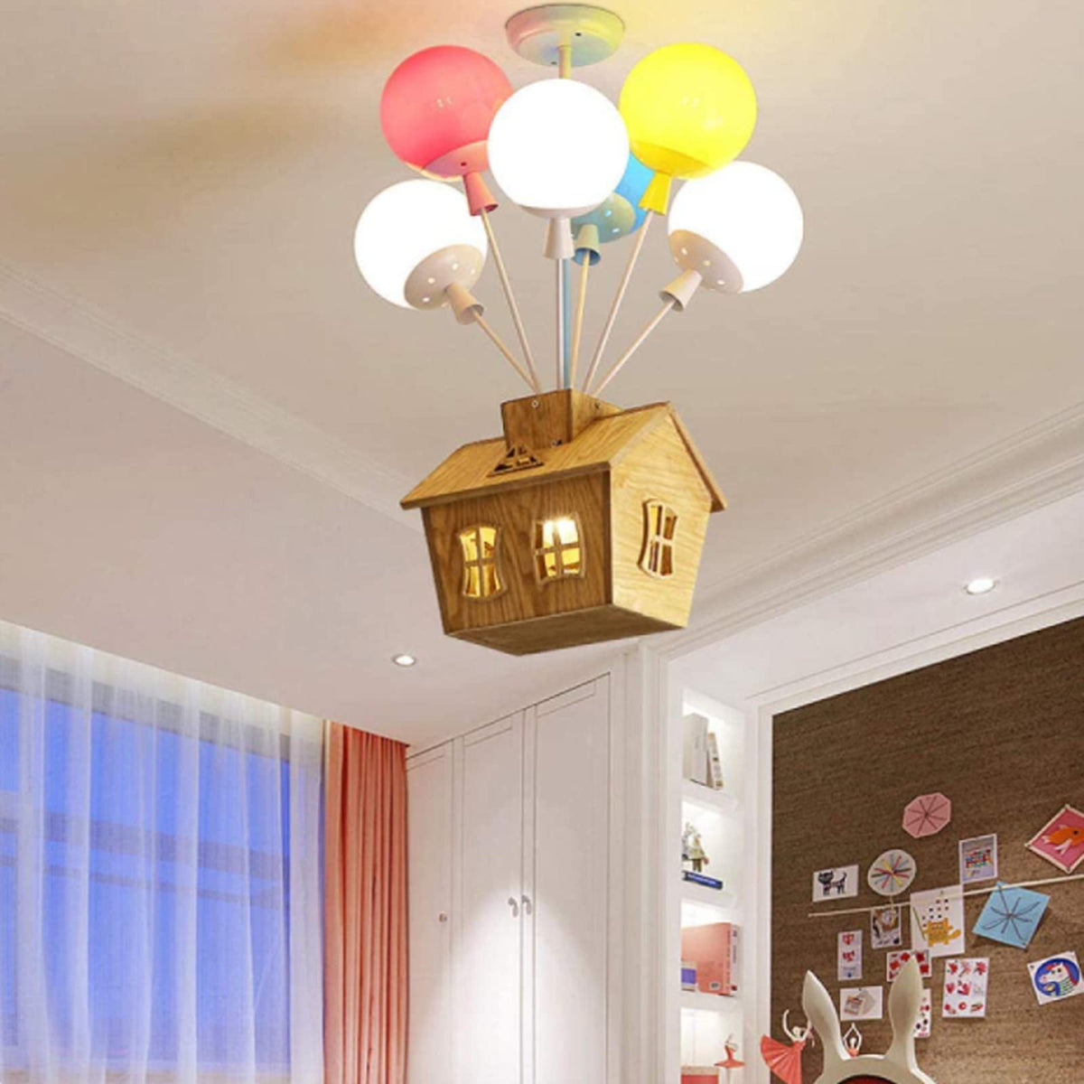 Aria Designer lampa sufitowa montowana bezpośrednio drewno pokój dziecięcy