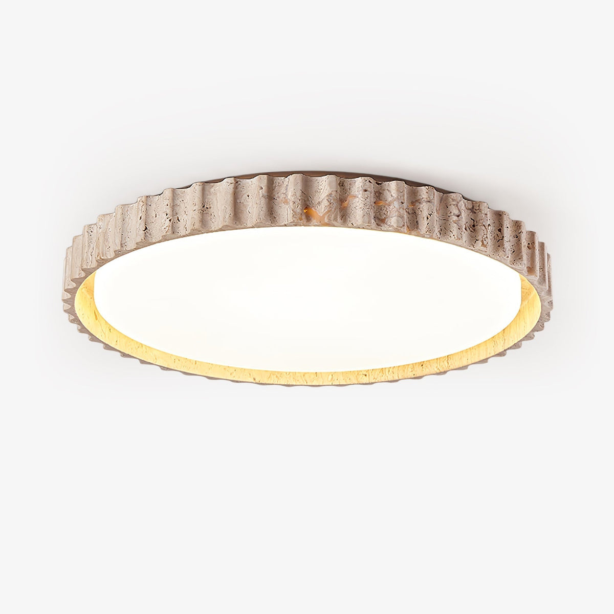 Obsidian Fluted Ring Travertine lampa sufitowa