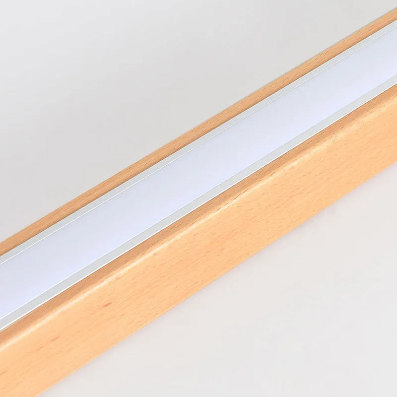 Arisha liniowa lampa sufitowa w stylu minimalistycznym, drewno