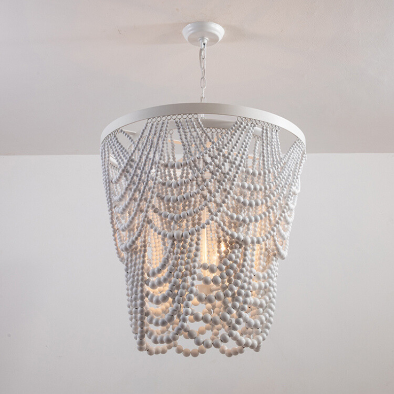Muto Boho lampa wisząca LED / żyrandole z drewna/metalu